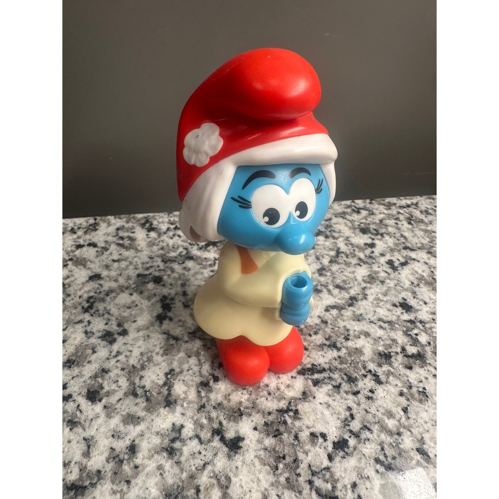 Burger King Smurfette Christmas Holiday Toy Figure Vintage Collectible